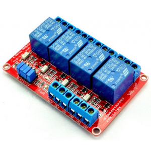 HR0053-2  4 Channel Relay Module with light coupling 5V red board